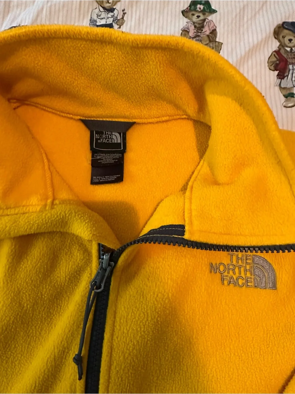 The North Face Yellow Full-Zip Fleece Jacket